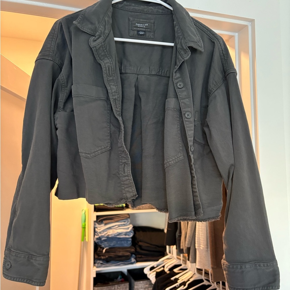 Cropped utility jacket